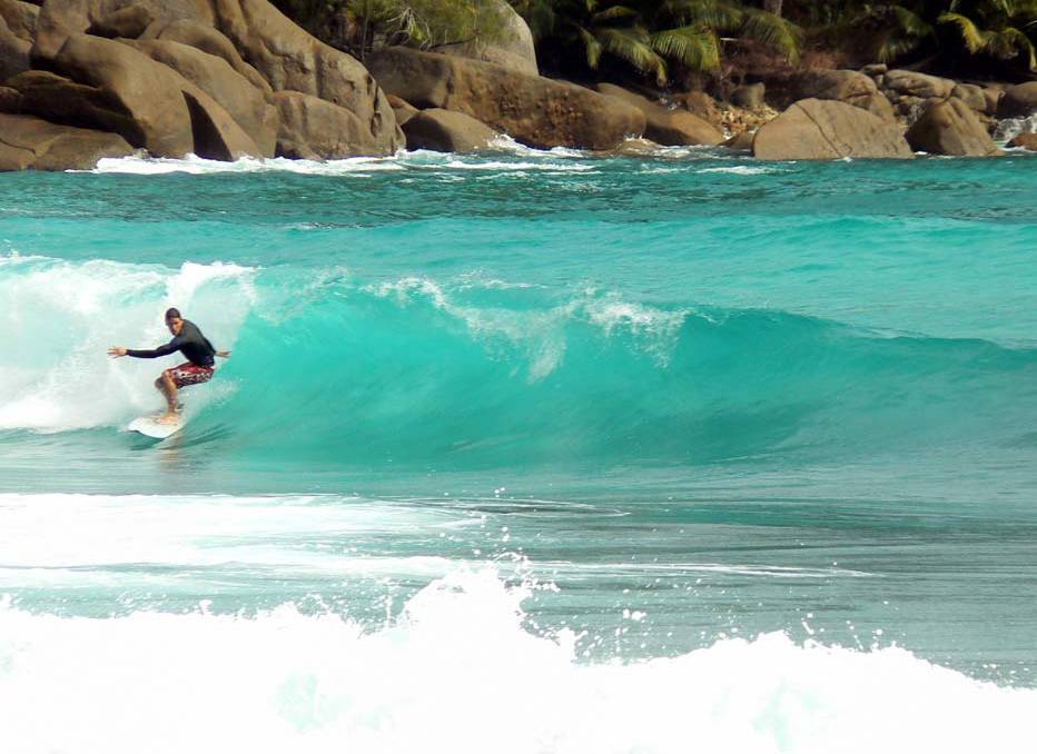 Surfing in Mahe