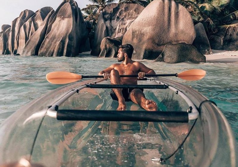 1. Kayak tour around La Digue