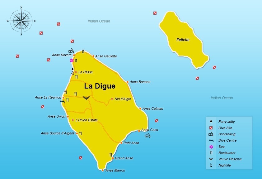 La Digue Insel Seychellen