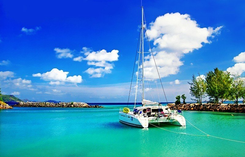 Sailing Seychelles Mahe Catamaran