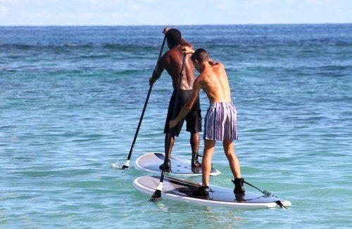 Sup boarding Mahe Seychelles