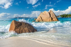 Strand der Seychellen